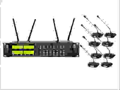 Eight channel wireless conference  microphone专业无线会议麦克风一拖八HD800